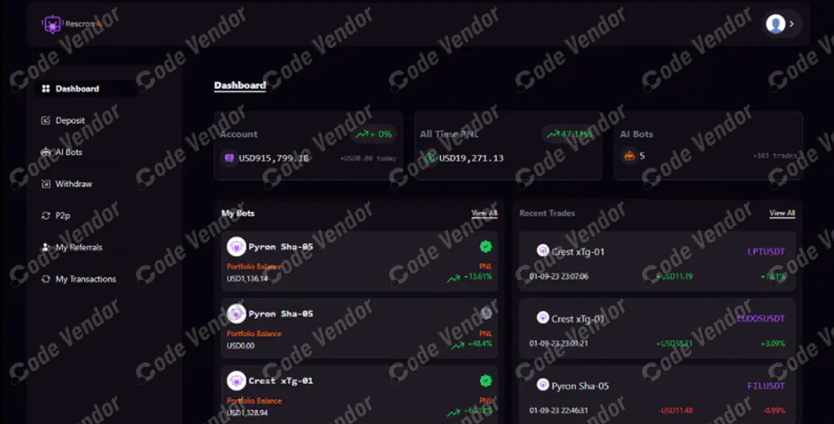 Rescron AI - AI Trading Platform PHP Script v4.1.0 NULLED