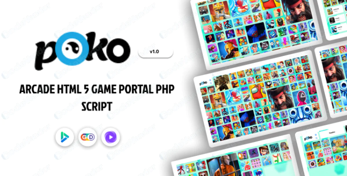 Poko Arcade HTML 5 Game Portal PHP Script 22 November 2024