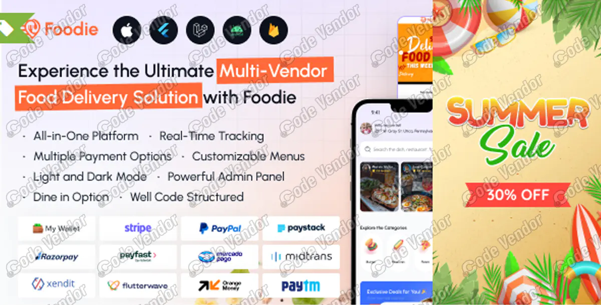 Foodie | UberEats Clone | Food Delivery App | Multiple Restaurant Food Delivery Flutter App v8.2