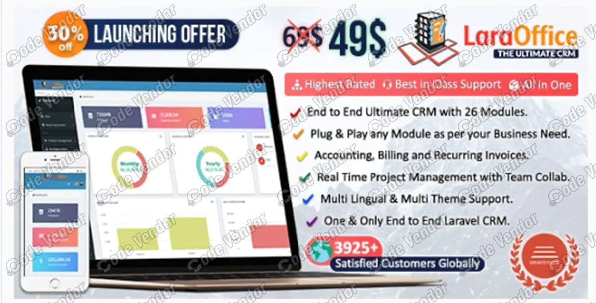 LaraOffice - Ultimate CRM and Project Management System July 27 2024