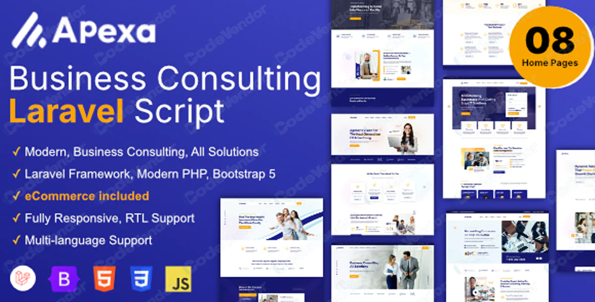 Apexa - Multi-Purpose Business Consulting Laravel Script (0 revie
