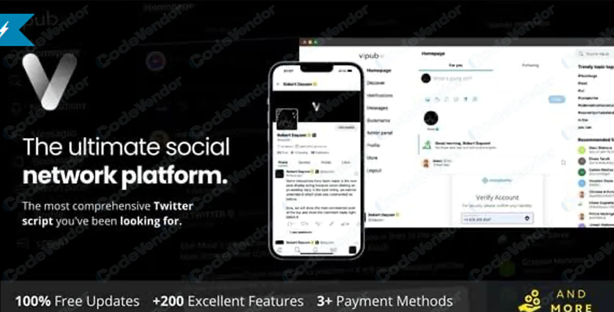Vipub - The Advanced Social Network PHP Script