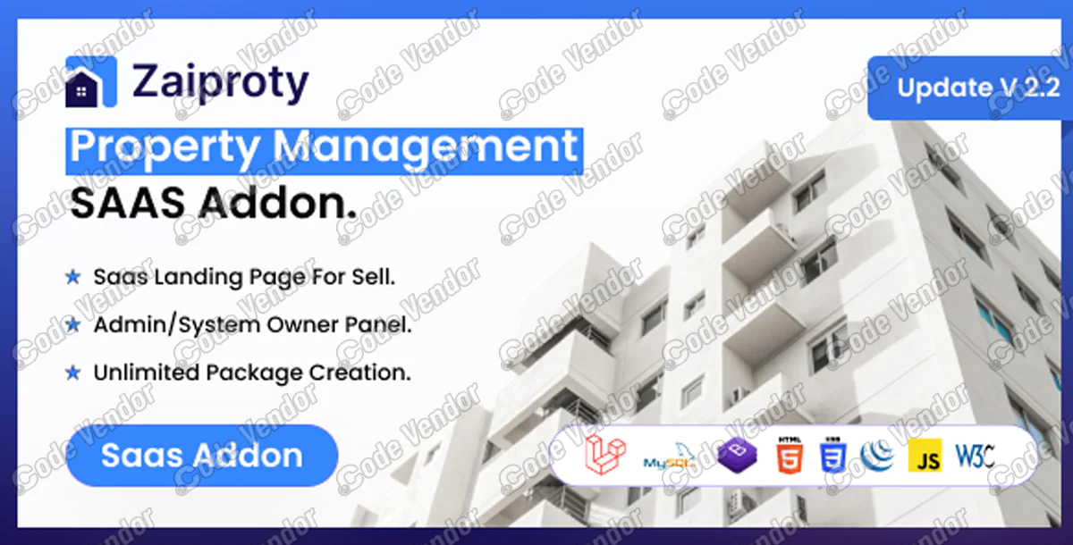 Zaiproty - Property Management SAAS Addon v2.2