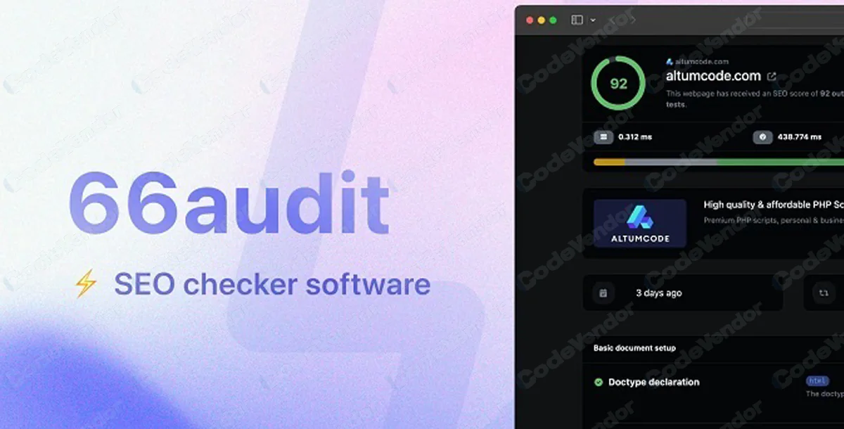 66audit - SEO audits Software