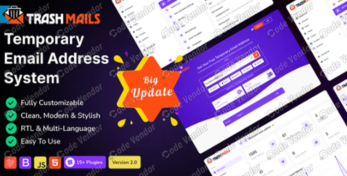 Trash Mails - Temporary Email Address System v2.1