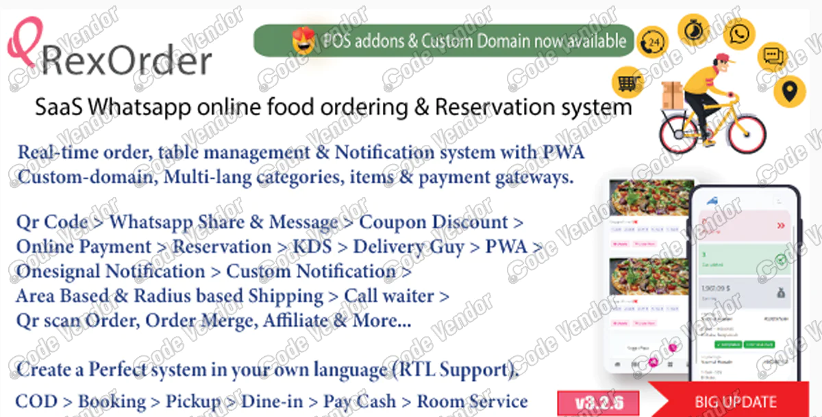 QrexOrder - Restaurant QR Menu - WhatsApp Ordering & Reservation SaaS Platform v3.2.7
