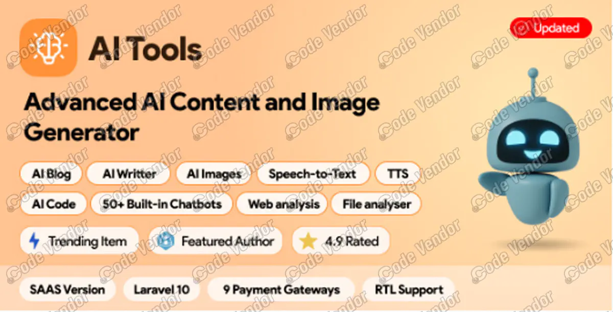 AI Tools SAAS - AI Content, Image, Chat, Voice & Code Generator v1.1.8