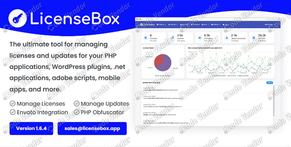 LicenseBox - PHP Licenser and Updates Manager v1.6.4 NULLED