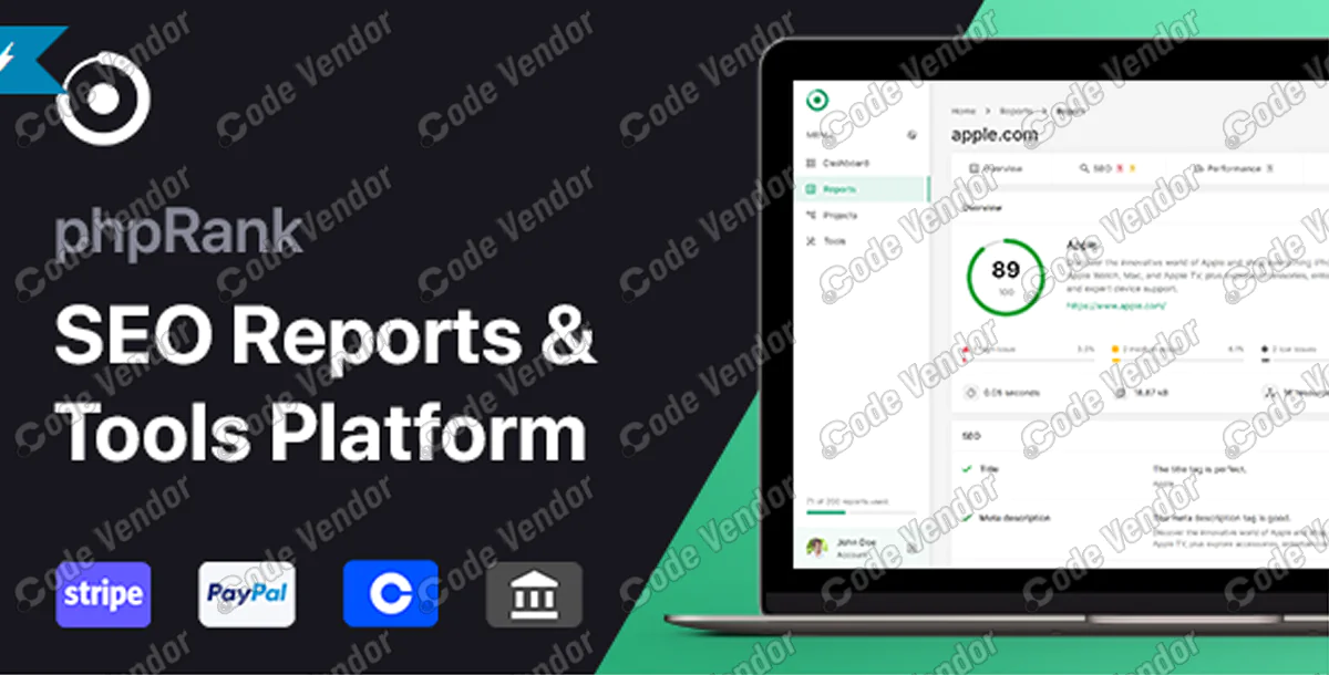 phpRank v2.0.0 - SEO Reports & Tools Platform (SaaS)